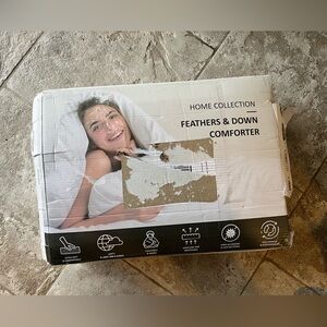 Home collection feather & down Comforter White  Queen  106X90